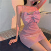 Pink bow suspender dress PL51283