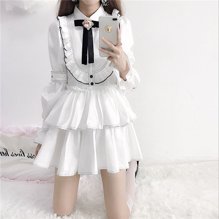 Harajuku white dress PL50956