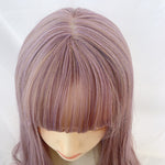 Lolita pink and purple long curly wig PL51604