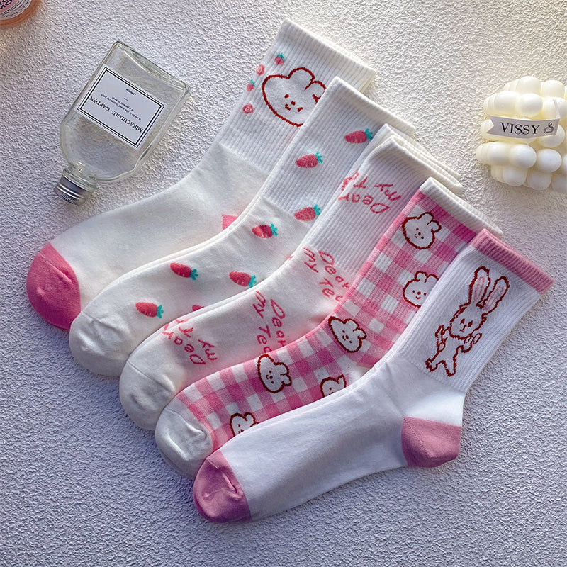 Cute pink socks (5 pairs) PL52100