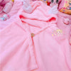 Pink warm hooded shawl PL51206