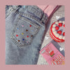Love embroidered jeans PL50365