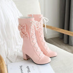 Lolita bow high boots PL21015
