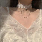 Lace tassel necklace PL51494