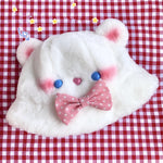 Lovely bow plush hat PL51879