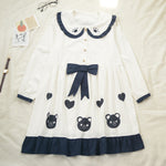 Doll collar bear print dress PL20626