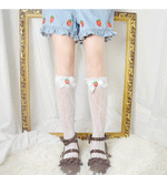 Japanese lace strawberry calf socks PL10145