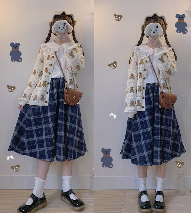 Lolita Plaid Skirt PL21137