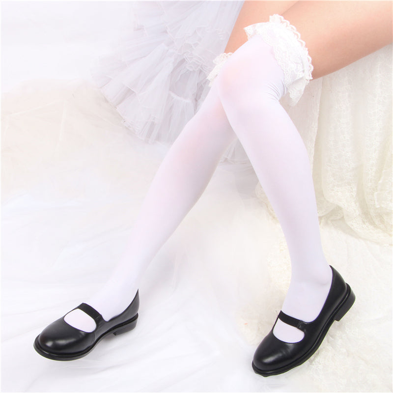 Lace over the knee socks PL20569