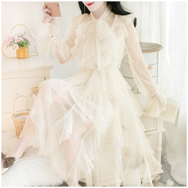 Pastel Long Sleeve Dress PL52047