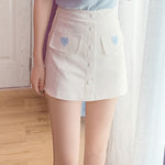 White embroidered skirt PL50591