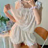 Cute white two-piece pajamas PL51591