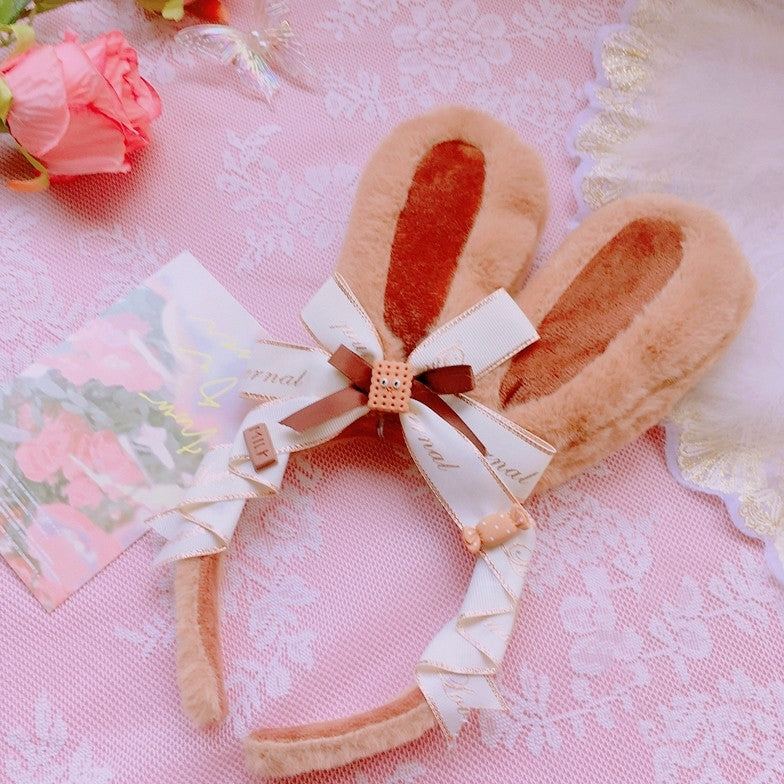 Cute plush bunny ears headband  PL52562