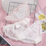 3 pieces of sweet lace panties PL51395