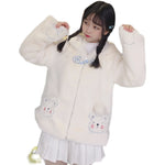 Cute bear ears plush jacket PL51840