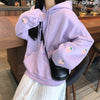 Plus velvet strawberry embroidery sweater PL20928