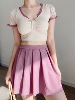 Short sleeve top + short skirt PL51889