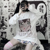 Anime print long sleeve T-shirt  PL50828