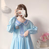 Blue cute embroidery dress PL51168