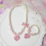 Harajuku Lolita Pearl Necklace + Bracelet PL51417