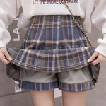 Woolen plaid pleated skirt PL52151