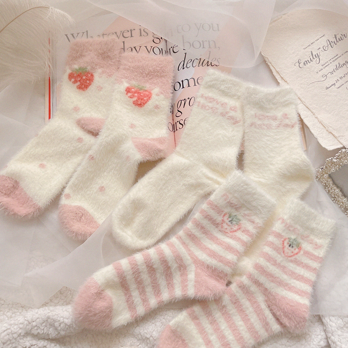 Cute alphabet socks PL52170