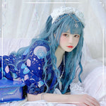 Blue long wig PL50471