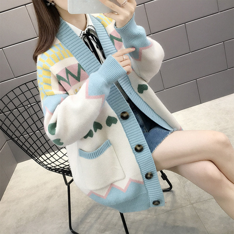 Autumn sweater coat PL20828