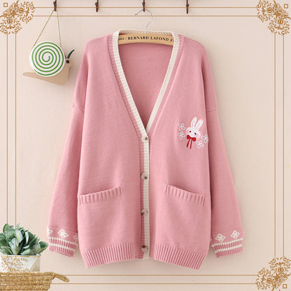 V-neck cardigan sweater PL20867