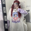 Anime printed fake two-piece blouse PL50804