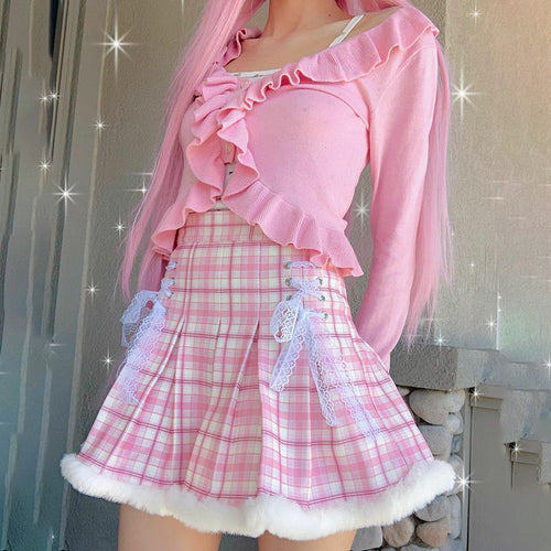 Sweet plaid skirt PL52167