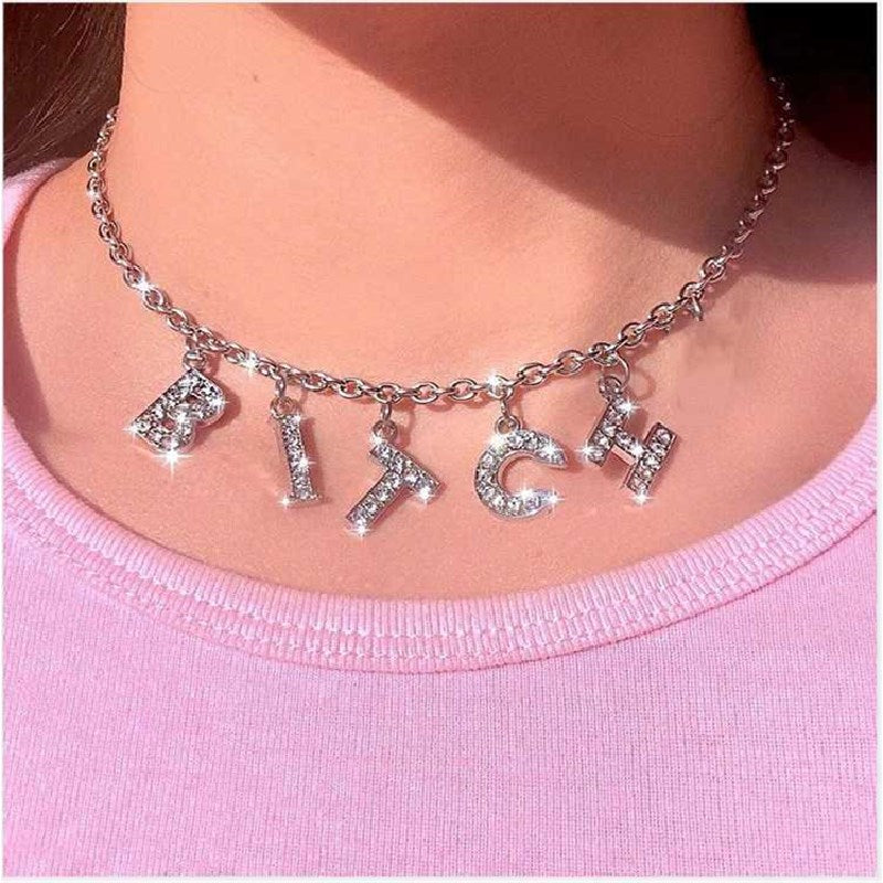 Letter Diamond Necklace PL51507