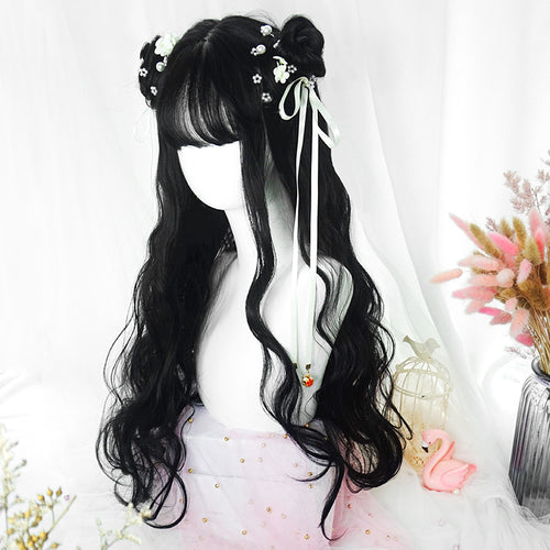 Lolita Natural Black Long Curly Wig  PL52542