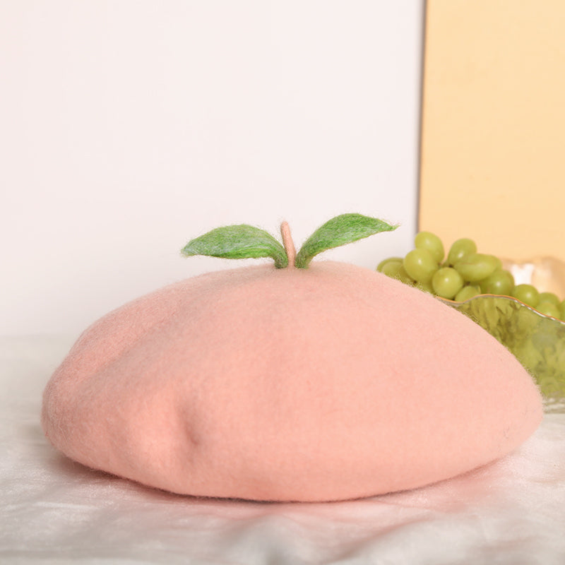 Pink peach beret PL50771