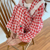 Lace Plaid Pajama Set PL21077