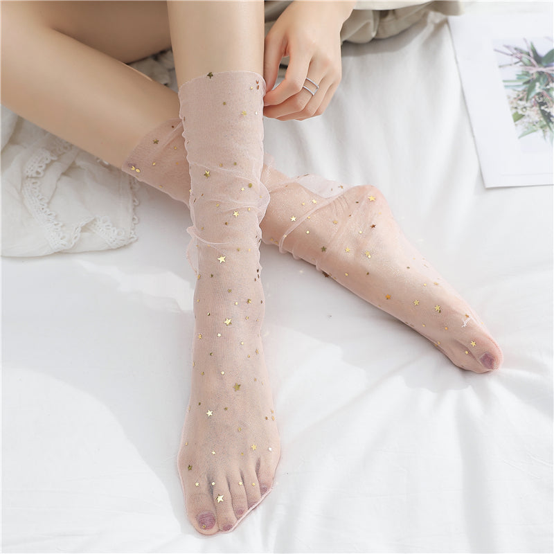 Moon star lace socks PL50176