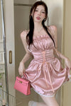 pink strapless dress  PL52383