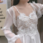 Lace hollow sling top PL52070
