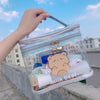 Cute bear transparent cosmetic bag PL51538