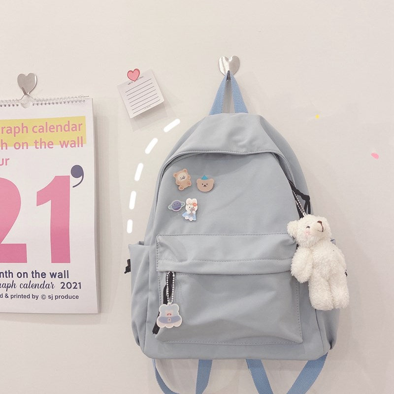 Cute Bear Pendant Backpack PL51469