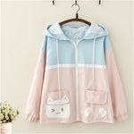 Cute cat print coat PL21241