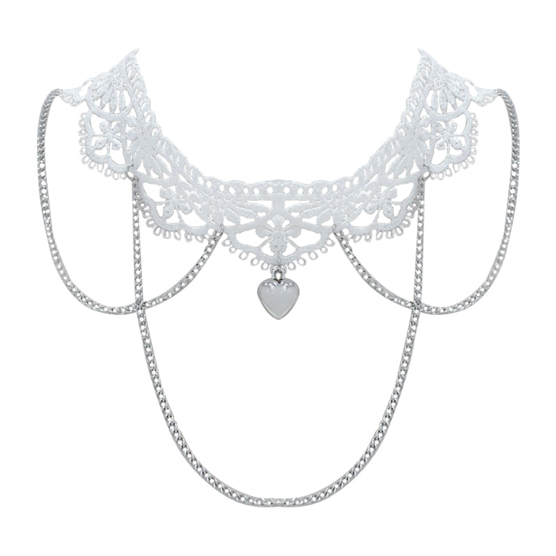 Lace tassel necklace PL51494