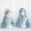 Lolita blue long curly hair wig PL51723