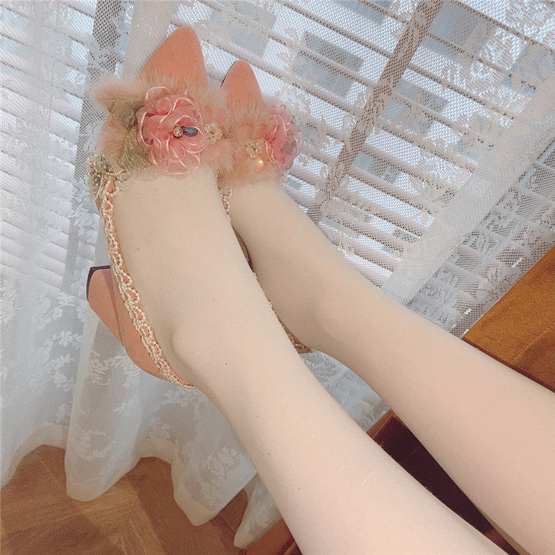 lolita flower high heels  PL52725