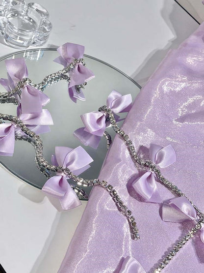 Cute purple bow hairpin PL52021