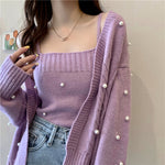 Pearl knit suspender + jacket PL51765