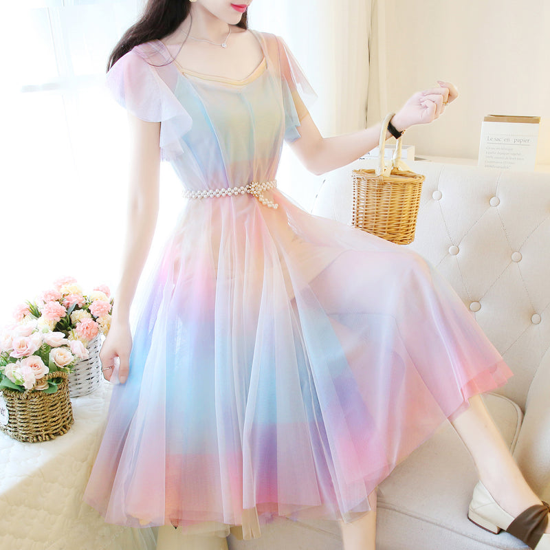 Sweet rainbow dress PL20526