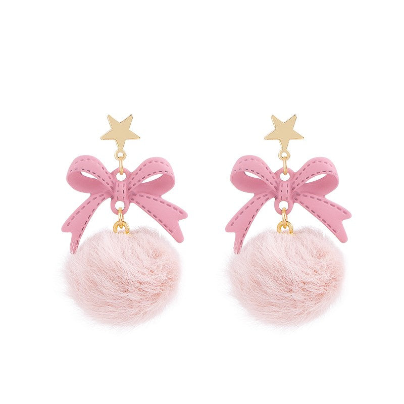 Pink Bow Earrings PL52177
