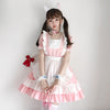 lolita pink maid uniform PL52359