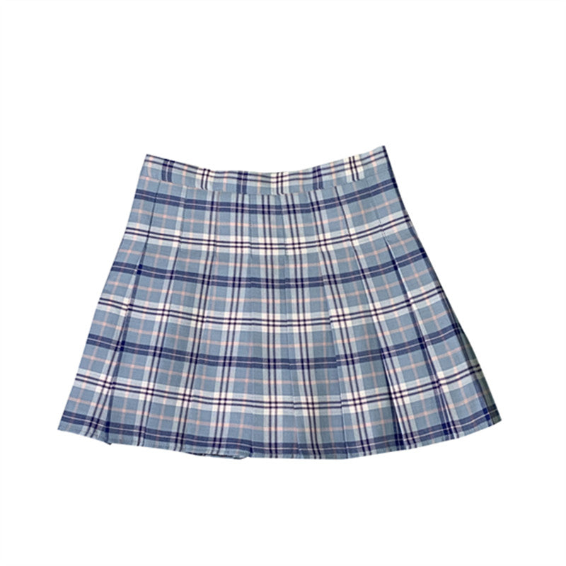 Blue pleated skirt  PL21082